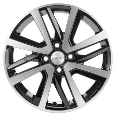 Khomen Wheels 6x16/4x100 ET47 D56.6 KHW1609 (Nexia) Black-FP